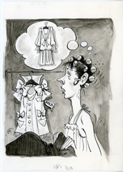 HARRY NORTH - MAD #251 BUYER'S REMORSE DRESS ORIG ART