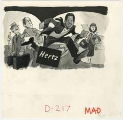 BOB CLARKE - MAD #222 HERTZ O.J. SIMPSON ORIG ART