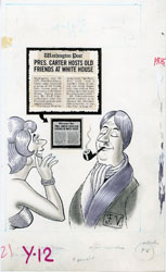 AL JAFFEE - MAD #221 FRAMED NEWSPAPER STORIES ORIG ART
