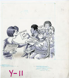 AL JAFFEE - MAD #221 EXPERT STUDENT ORIG ART TEST PAPER