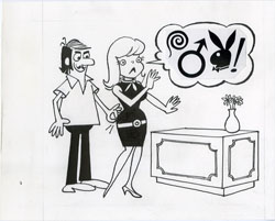 BOB CLARKE - MAD #214 LOLLY PINCHED FEMINIST ORIG ART