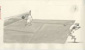 PAUL PETER PORGES - MAD #188 TENNIS: SERVING ORIG ART