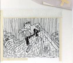 PAUL COKER - MAD #285 RAIN RAIN FLOODED HOUSE ORIG ART
