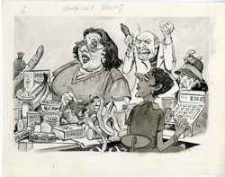 HARRY NORTH - MAD #220 GROCERY CHECK-OUT STALLING ART