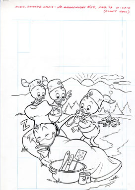 ROBERT GREGORY - HUEY, DEWEY & LOUIE #55 ORIG COVER ART