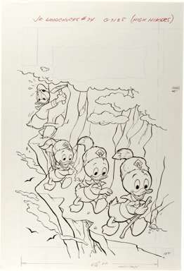 HUEY, DEWEY & LOUIE JR WOODCHUCKS #74 ORIG COVER ART 83