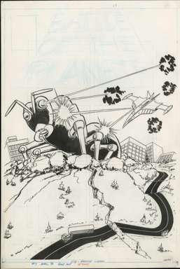 WIN MORTIMER - BATTLE OF THE PLANETS #7 COVER ART GiANT