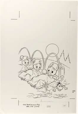 BOB GREGORY - JR WOODCHUCKS #56 COVER ORIG ART NEPHEWS