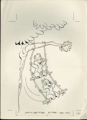 CHIP 'N' DALE #82 ORIG COVER ART (1984) TANDEM SWING