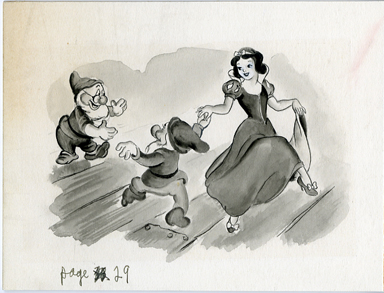SNOW WHITE/7 DWARFS BOOK ILLO PG 29 - DANCING ORIG ART