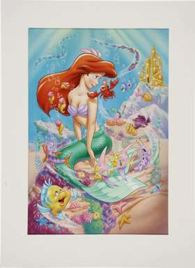 RICK BROWN - LITTLE MERMAID PROMOTIONAL POSTER ORIG ART