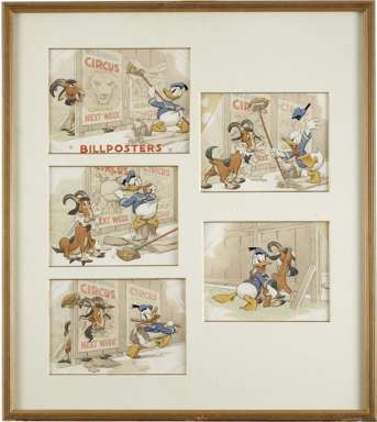 TOM WOOD - DONALD DUCK BILLPOSTERS (GH) ORIG ART 1940
