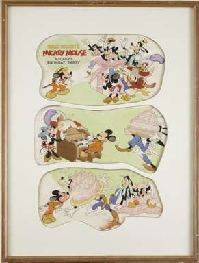 HANK PORTER -MICKEY'S BIRTHDAY PARTY (GH) ORIG ART 1942