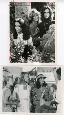 CHARLIE'S ANGELS - 2 VINTAGE PUB PHOTOS FARRAH FAWCETT