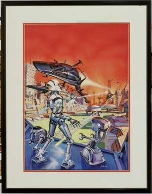 JIM LAURIER - CREEPY #121 COVER ORIG ART (1980) ROBOTS
