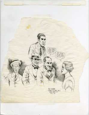 ROBERT CRUMB - TIMES SQUARE GRILL NEW YORK SKETCH 2004
