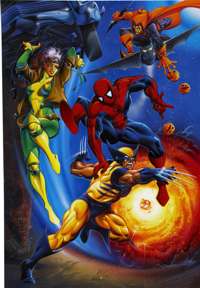 KEN STEACY - TOTALLY KIDS SPIDER-MAN/X-MEN CVR ORIG ART