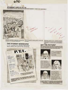 BILL WARD - CRACKED #148 PG 21 ART  KOJAK BIONIC WOMAN