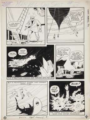 GEORGE TUSKA - CAPTAIN MARVEL ADV. #2 Pg 45 ORIG ART