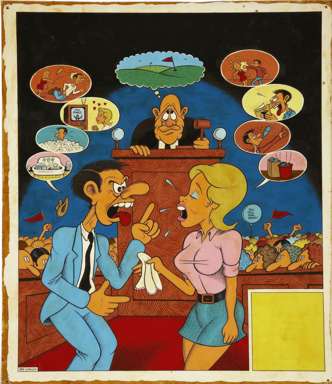 JAY LYNCH - MIDWEST MAGAZINE DIVORCE COURT ORIGINAL ART