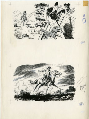 ERNESTO SEIJAS - LONE RANGER CHAP HEAD ART HI-YO SILVER