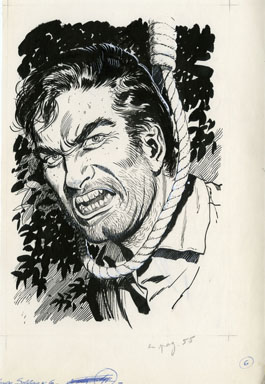 ERNESTO SEIJAS - LONE RANGER BK 6 PG 55 ORIG ART NOOSE
