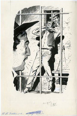 ERNESTO SEIJAS - LONE RANGER BK 6 PG 75 ORIG ART MURDER
