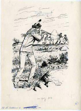ERNESTO SEIJAS - LONE RANGER BK 6 PG 113 ORIG ART TONTO
