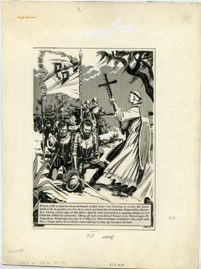 FRED RAY - ST. AUGUSTINE PAGE 4 ORIGINAL ART HISTORICAL