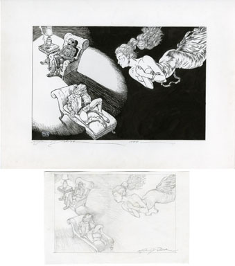 MIKE DUBISCH - FROG PRINCE ILLUSTRATION ORIGINAL ART
