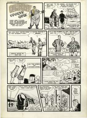 AL AVISON - LITTLE MAX #16 PG 32 ORIG ART SPORTS QUIZ