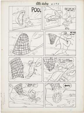 DAVE TENDLAR - LITTLE AUDREY #5 PG 6 ART TRUANT SHARK
