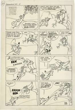 MARTY TARAS - HARVEY HITS #60 Pg 14 ORIG ART WILY FOX