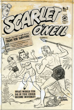 AL AVISON - INVISIBLE SCARLET O'NEIL #2 COVER ORIG ART