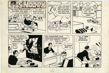 WM. JOURDAIN - KERRY DRAKE SNOOPY STRIP ART CHILD STAR
