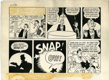 WM. JOURDAIN - KERRY DRAKE#9 p40 SNOOPY STRIP ORIG ART