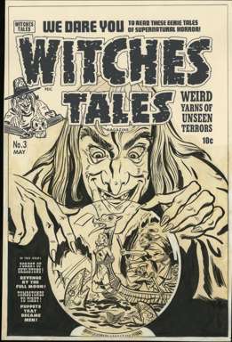 AL AVISON - WITCHES TALES #3 Orig Cover art - BONDAGE!