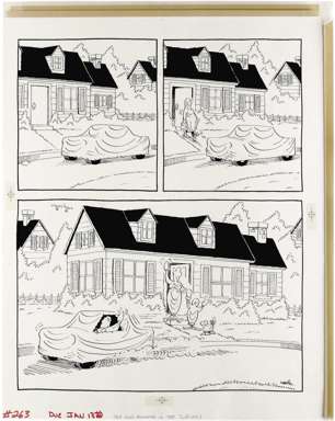 DON MARTIN - MAD #263 1-PG GAG STORY ORIG ART SUBURBS