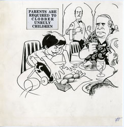 BOB CLARKE - MAD #215 SIGNS: UNRULY CHILDREN ORIG ART