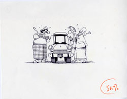 JOHN CALDWELL - MAD #284 NICE DAY: CAR LOCKS ORIG ART