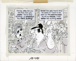 PAUL COKER - MAD #229 STATS: TV COMMERCIAL ORIG ART