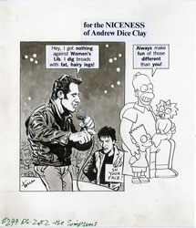 ANGELO TORRES - MAD #299 SIMPSONS/ANDREW DICE CLAY ART