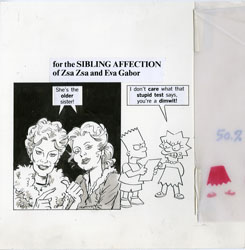 ANGELO TORRES - MAD #299 SIMPSONS/ZSA ZSA GABOR ART