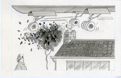 PETER PAUL PORGES - MAD #210 NEW AIRPORT ROOF ORIG ART