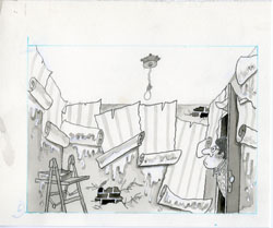 PETER PAUL PORGES - MAD #210 WALLPAPER UNGLUED ORIG ART