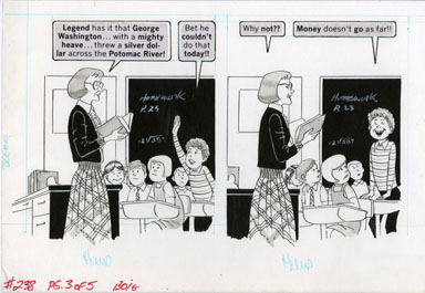 DAVE BERG - MAD #238 LIGHTER SIDE/ECONOMICS ORIG ART