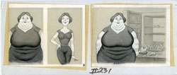 AL JAFFEE - MAD #231 PHOTOS: BEFORE/AFTER DIET ORIG ART