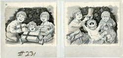 AL JAFFEE - MAD #231 PHOTOS: CHRISTMAS MORNING ORIG ART