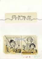 AL JAFFEE - MAD #270 PHONE GIMMICKS 3-PG STORY ORIG ART