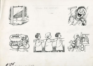 BOB CLARKE - MAD #235 HIDDEN COSTS: HAIR SALON ORIG ART